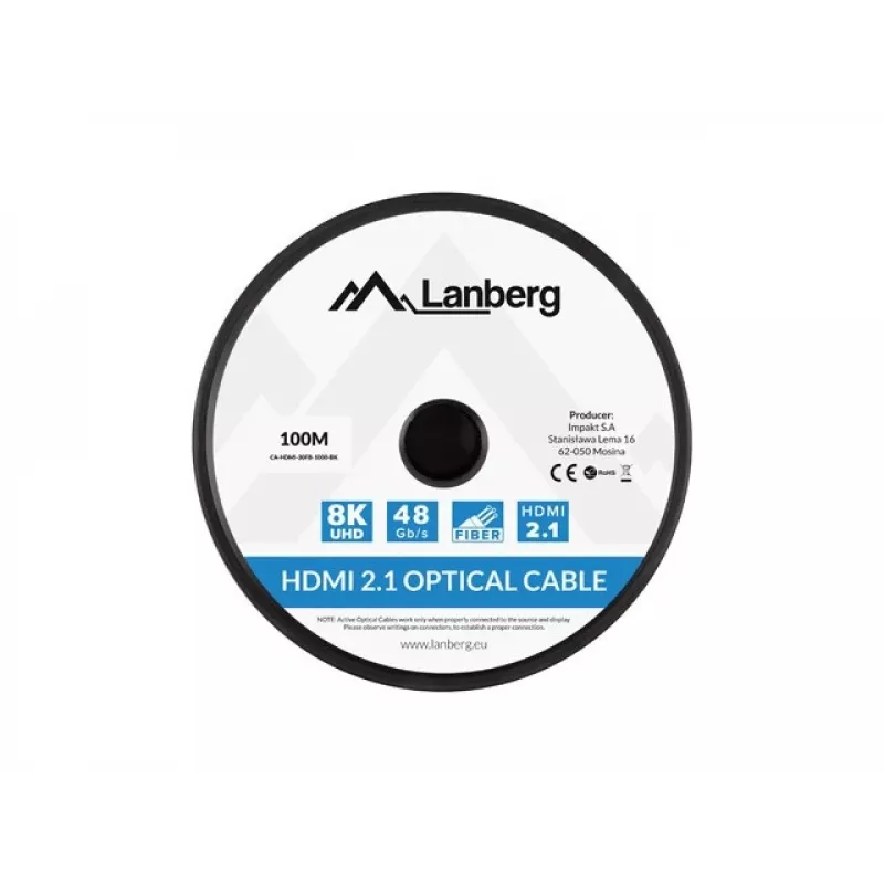 HDMI-kaapeli Lanberg CA-HDMI-30FB-1000-BK 100m musta