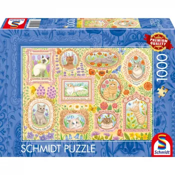 Palapeli schmidt spiele Noble Cats in Blossom, 1000 palaa, malli 59792