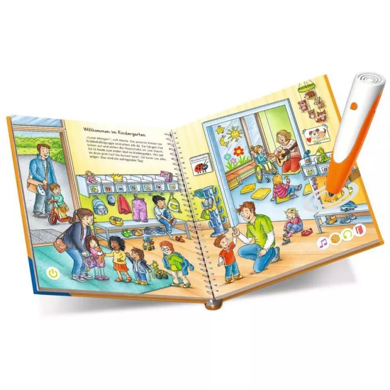 tiptoi Starter-Set: Mein Wörterbilderbuch Kindergarten, oppikirja kynä ja kuvakirja