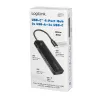 USB-C-keskitin, 4 porttia 2x USB-A, 2x USB-C, musta