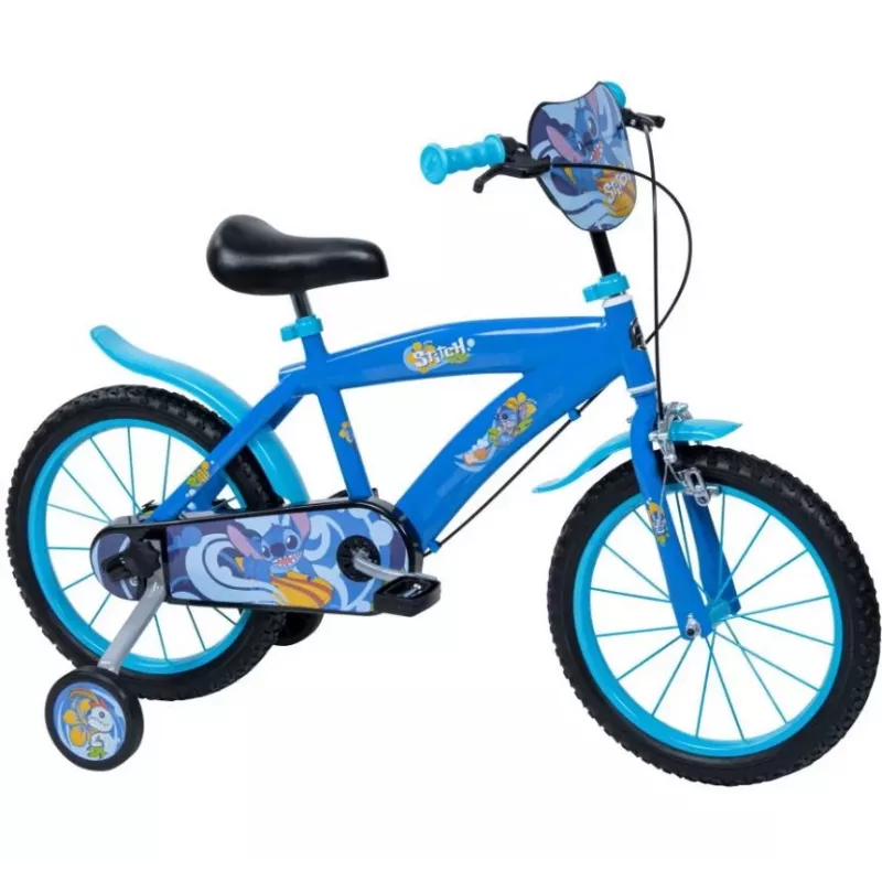 Lasten polkupyörä HUFFY Disney Stitch 16 inch apupyörillä, jalkajarru