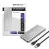 Alumiinikotelo QOLTEC 51833 M.2 SSD:lle, SATA – USB 3.0, tukee jopa 2 TB