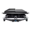 Steba RC 4 Plus Deluxe Chrome raclette-grilli, ruostumaton teräs/musta