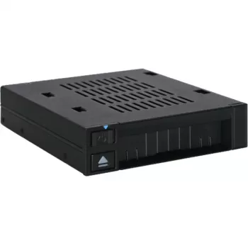 ICY DOCK - MB521SP-B - 2.5 Single Bay SAS/SATA HDD/SSD -telakka 1x 3,5 etuasennuspaikkaan Hot-Swap-vaihtokehys virtakytkimellä ja poistopainikkeella