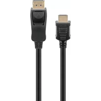 DisplayPort 1.2 - HDMI adapterikaapeli 1.4 4K @ 30Hz / Ultra High Speed HDMI kaapeli / kullattu liitin moitteettomaan signaalin siirtoon / kannettava