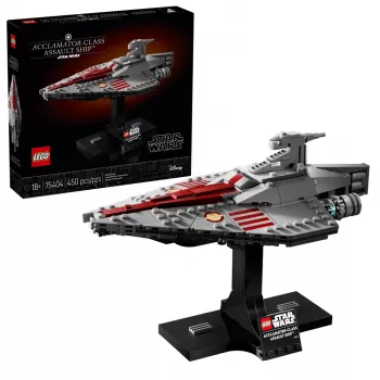 LEGO Star Wars Acclamator-luokan rynnäkköalus -sarja 75404 — rakennussarja, 450 osaa, näyttelymalli 130×150×230 mm