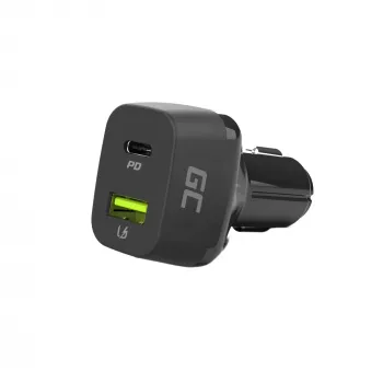 Autolaturi Green Cell CAD33, 42 W, USB-C PD + USB-A QC3.0, 12/24 V tulo, 5–12 V lähtö