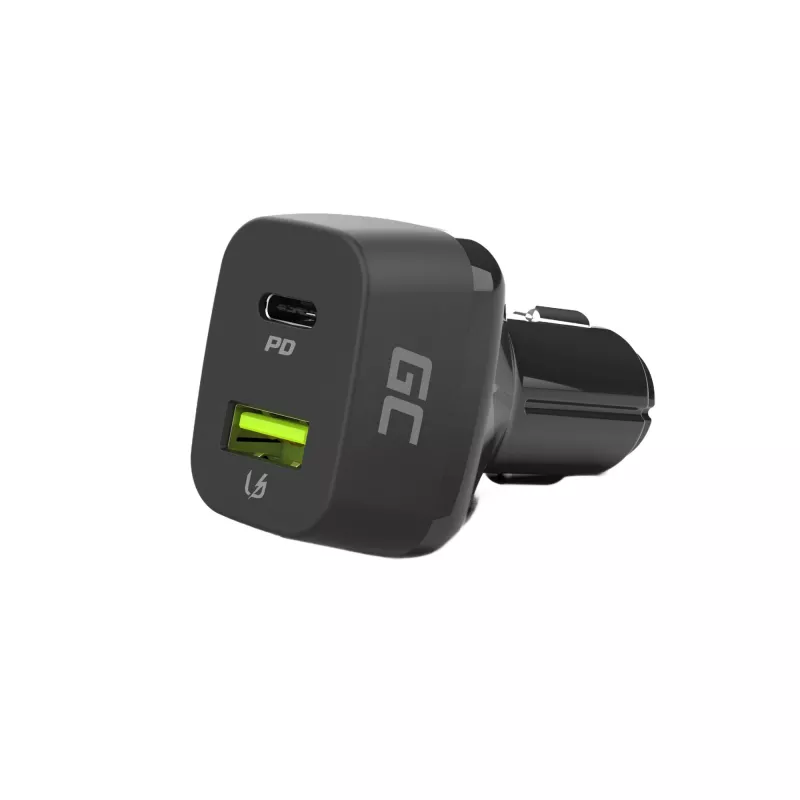 Autolaturi Green Cell CAD33, 42 W, USB-C PD + USB-A QC3.0, 12/24 V tulo, 5–12 V lähtö
