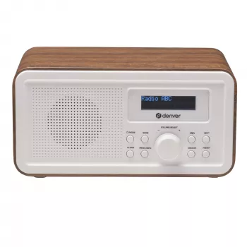 Radio DENVER DAB-30DW DAB/FM-pöytäradio tummalla puuviimeistelyllä