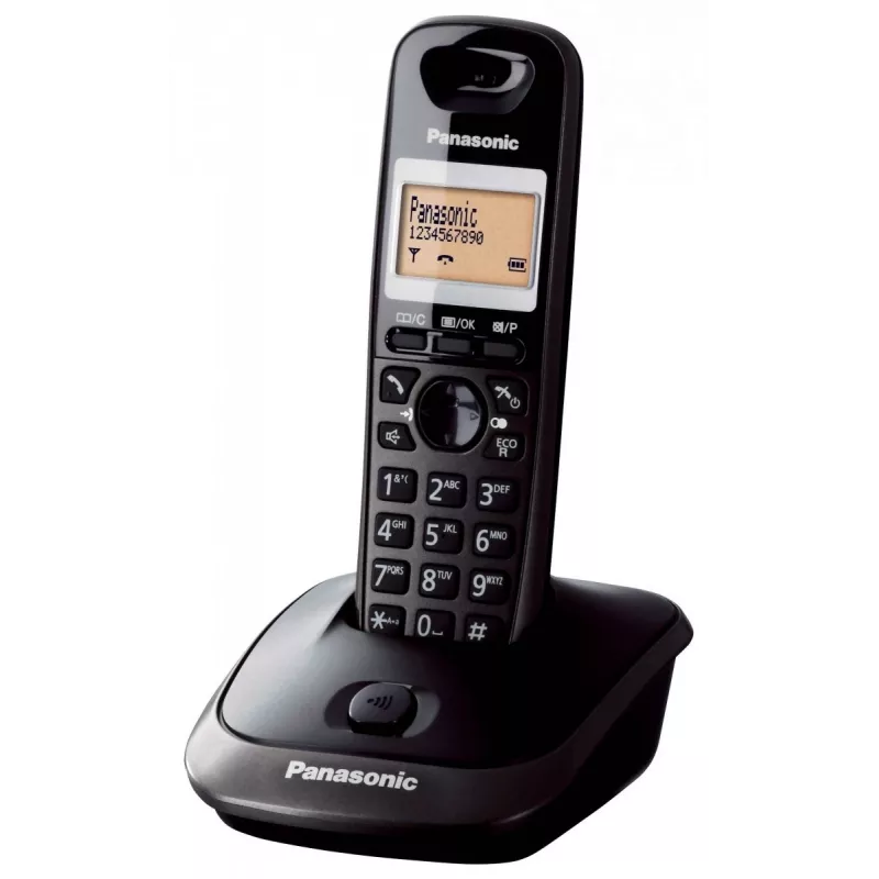 Panasonic KX-TG2511 DECT-puhelin musta numeronäytöllä