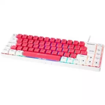GAMIAC TKL69G SF -pelinäppäimistö, Kailh Blau - valkoinen/punainen