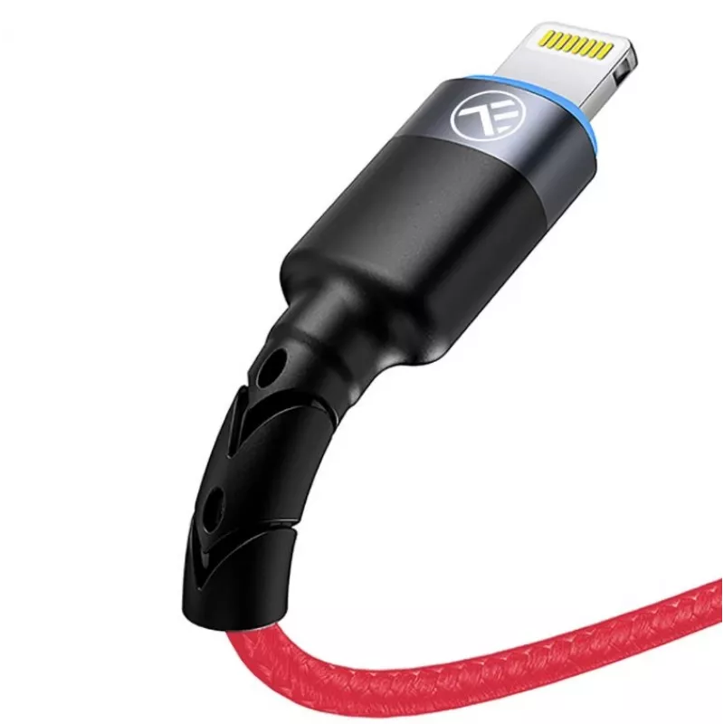 USB-Lightning-datakaapeli Tellur, 3A, 1,2 m, LED-ilmaisin, punainen