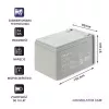 Qoltec 53045 AGM-akku 12V 14Ah