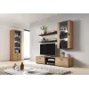 Cama kahden hyllyn sarja 125cm SOHO lefkas tammi/musta