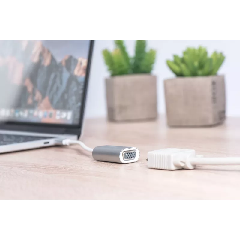 DIGITUS DA-70837 VGA-sovitin 1080p FHD – USB 3.0 Type-C, alumiini