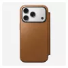 Nomad Modern Leather Folio -foliokotelo iPhone 17 Pro, nahka + alumiini, 6,3 inch (16 cm), Tan, 3 korttipaikkaa
