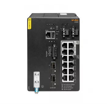 Hewlett Packard Enterprise HPE Aruba 4100i - kytkin - 8 x 10/100/1000 (PoE Class 4) + 4 x 10/100/1000 (PoE Class 6) + 2 x SFP+ - DIN-kiskoasennus - PoE Class 4 / PoE Class