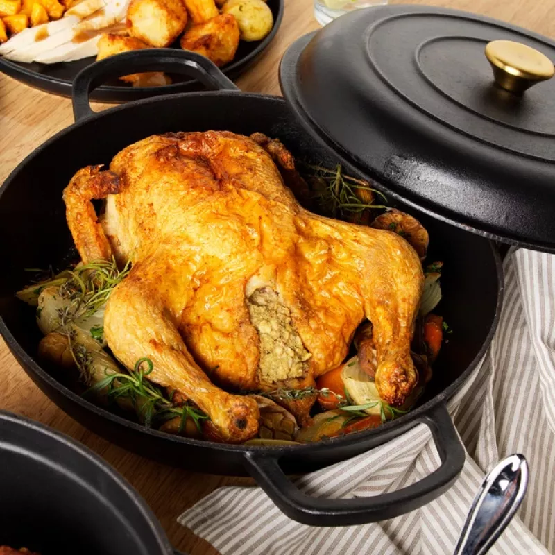 Valurautainen patapata Russell Hobbs RH02525BEU7 30 cm, musta