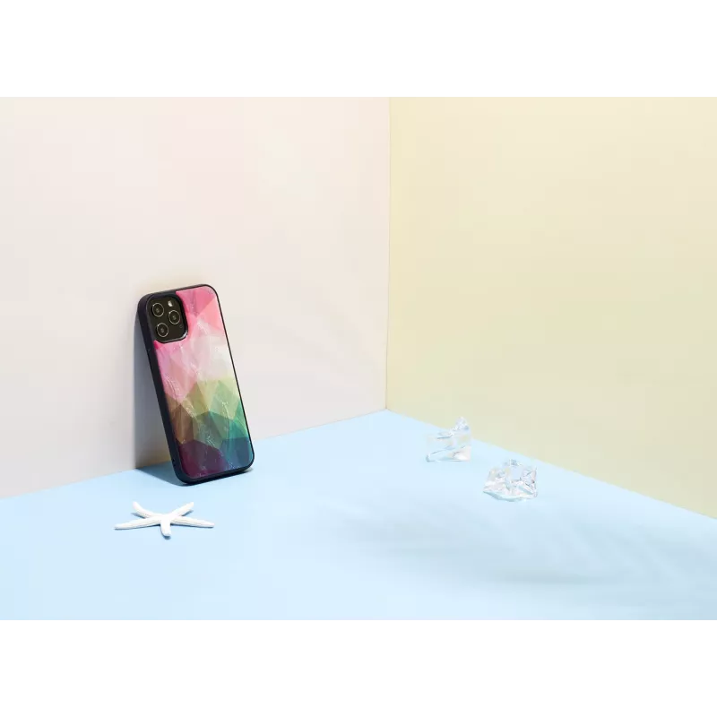 iKins suojakotelo Apple iPhone 12 Pro Max — vesikukkakuosi, musta