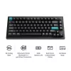 Mekaaninen 75 %:n näppäimistö Keychron Q1 Ultra 8K – USB + RF-langaton + Bluetooth, RGB, musta