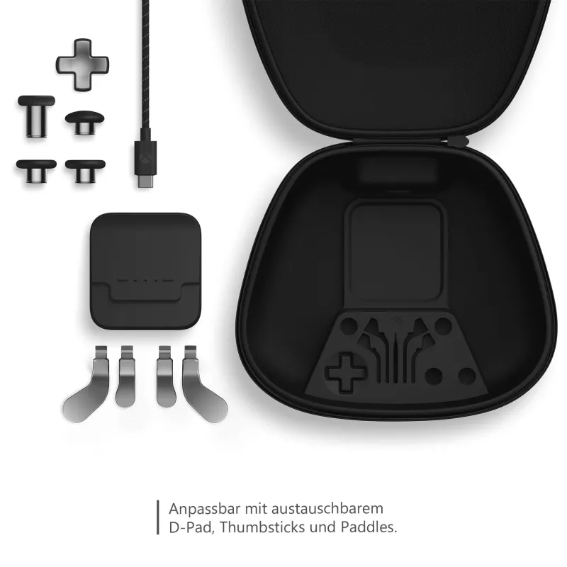 Peliohjaimen lisäosa Microsoft Xbox Elite Wireless Controller Series 2 Complete Component Pack musta hopea