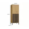 KAMARO 2DK ohut/SYVÄ tammi ARTISAN VITRIINIKAAPPI