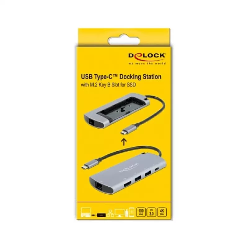 Telakointiasema DeLOCK USB Type-C -telakointiasema M.2-paikalla