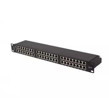 Patch-paneeli LANBERG PPS5-1048-B 48-porttia 1U 19 tuumaa Cat5e FTP musta