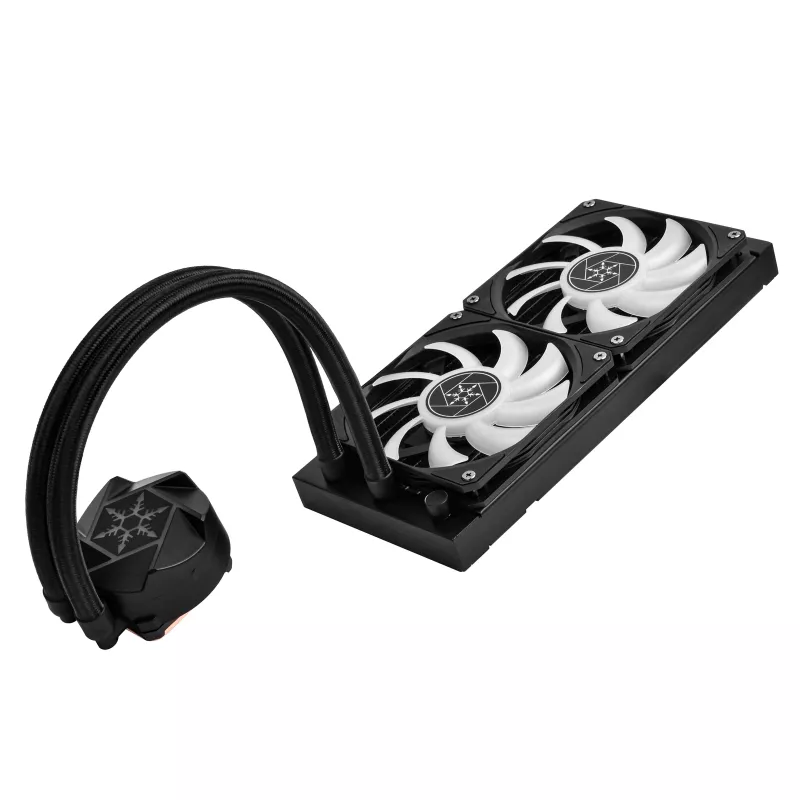 SilverStone VIDA 240 ohut, AiO-nestekylmäys, musta - 240mm