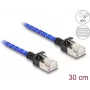DeLOCK verkkokaapeli RJ45 Cat.6A 0,3 m sininen
