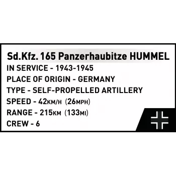 Rakennussarja Cobi Panzerhaubitze Hummel 1118 osaa pienoismallisarja