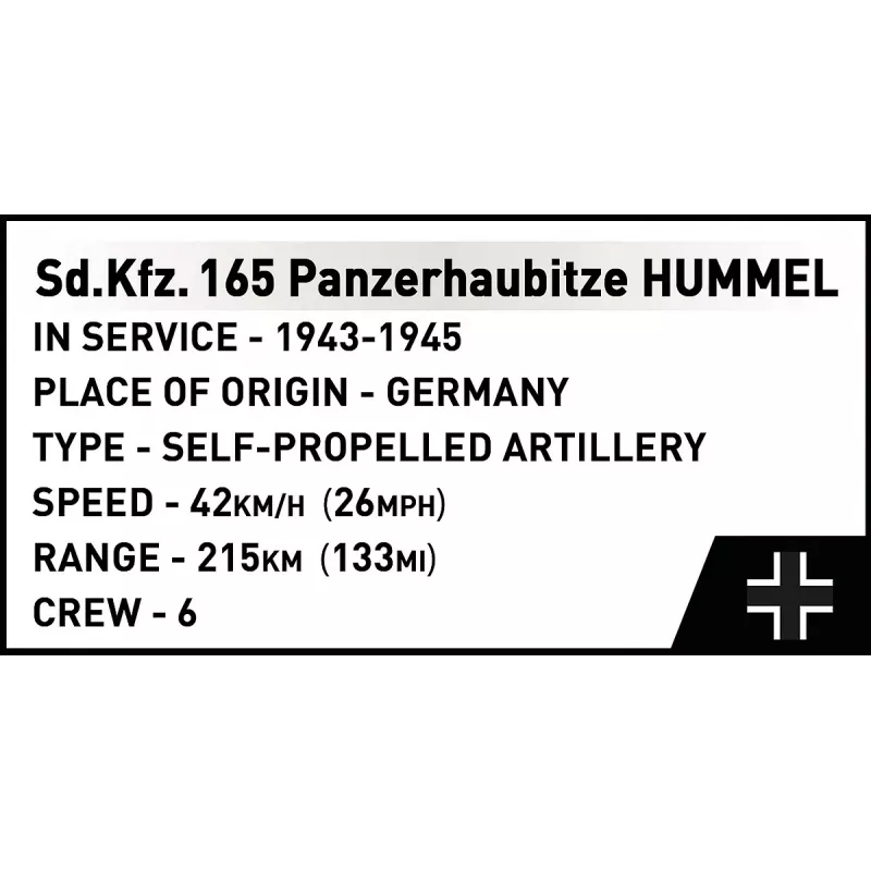 Rakennussarja Cobi Panzerhaubitze Hummel 1118 osaa pienoismallisarja