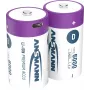 1314-0005 Li-Ion-ladattavat akut Mono D 6000 min. 5400 mAh 2 kpl:n pakkaus - akku - Mono