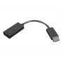 Lenovo 4X90R61023 DisplayPort–HDMI 2.0b -adapteri, DP-uros – HDMI-naaras, 22,5 cm, 4K, musta