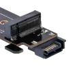 Silverstone SST-ECM28 M.2/SATA-sovitinkortti, PCIe 4.0, 1x M-Key, 1x SATA