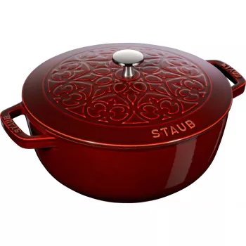 Pyöreä valurautapata Staub Lilie – 3,5 l, Grenadine