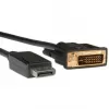 ROLINE - videokaapeli - DisplayPort (uros) - DVI-D (uros) - 1 m (DisplayPort 1.1) - peukaloruuvit - musta (11.04.5771)