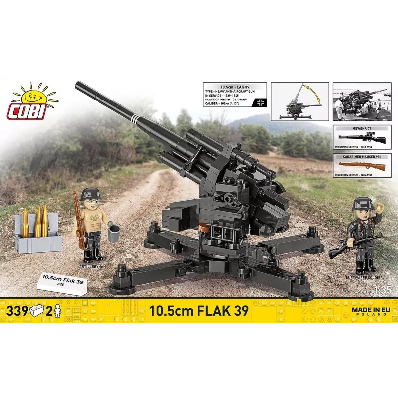 Rakennussarja Cobi Blocks 10,5 cm Flak 39 — 339 osaa