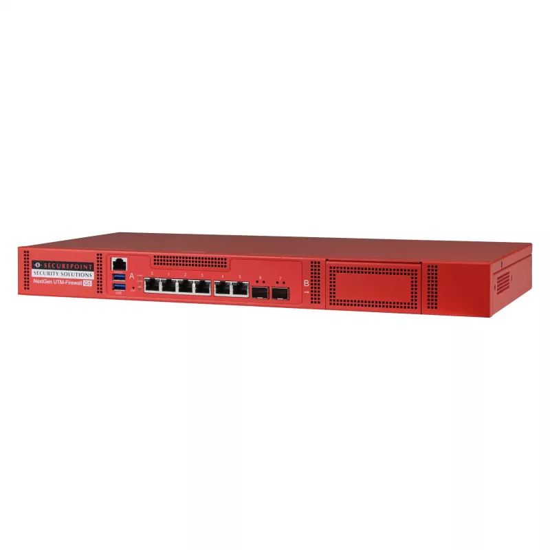 Securepoint RC300S G5 Security UTM -laite, 13 Gbit/s, 1,5 Gbit/s, 100 käyttäjää, AES, langallinen, RJ-45
