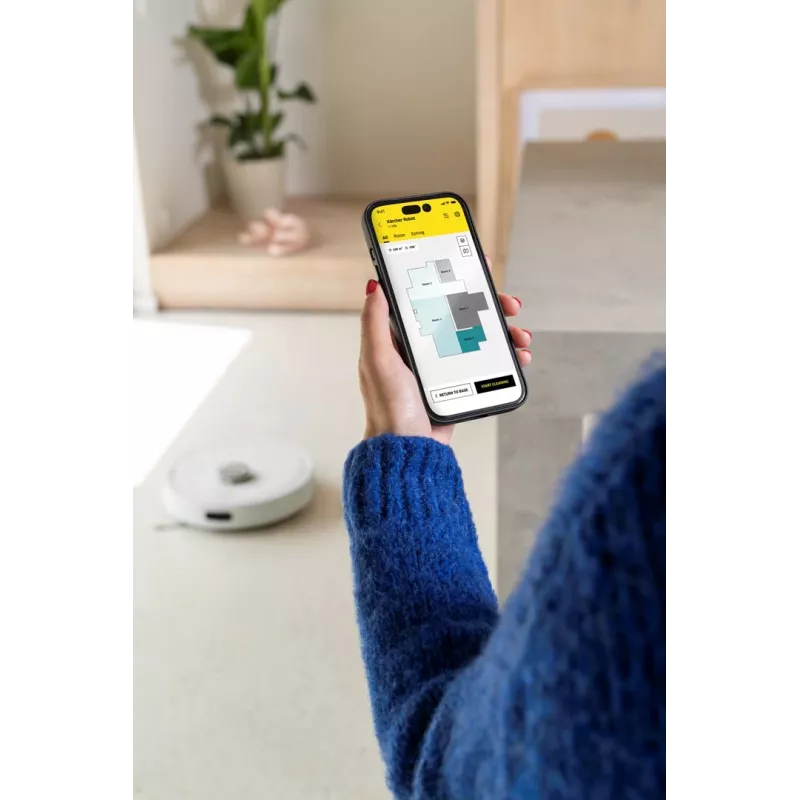 KÄRCHER RVC 3 Comfort Extra imurobotti telakointiasemalla