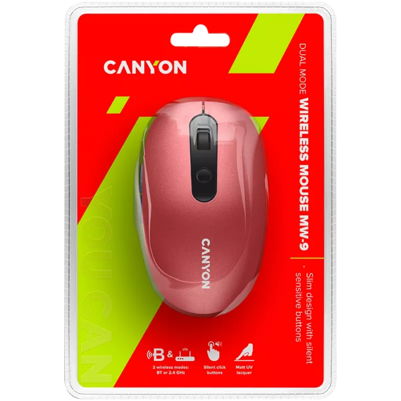 CANYON hiiri MW-9 kaksitilainen langaton punainen