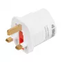 Virtalähde IBOX iaukeu verkkolaturi vaihdettavilla UK- (Type G) ja EU-pistokkeilla (Type E), 100–240 V 50/60 Hz, 7,5 A, valkoinen