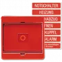 JUNG 561 GL RT - punainen - termoplasti - 71 mm - 71 mm - 1 kpl