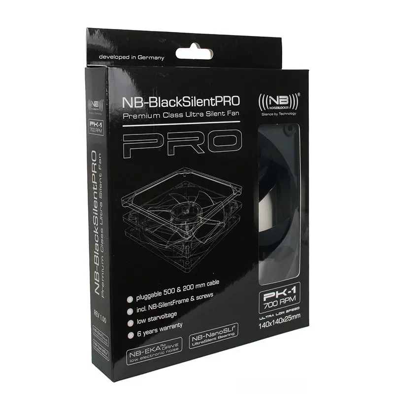 Tuuletin Noiseblocker BlackSilentPro PK1 14 cm 700 RPM 49 m³/h