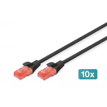 Verkkokaapeli Digitus CAT 6 U/UTP 0,5 m RJ-45 musta