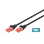 Verkkokaapeli Digitus CAT 6 U/UTP 0,5 m RJ-45 musta