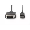 ASM AK-340301-030-S ASSMANN kaapeli Displayport 1.1a lukituksella Type DP/DVI-D (24+1) M/M musta 3 m