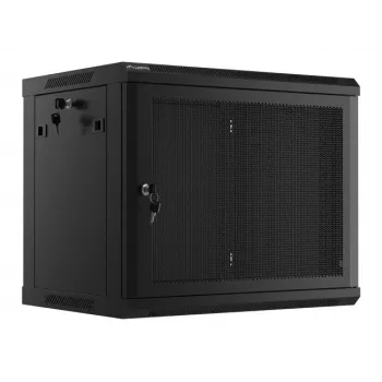 Seinäasennettava kaappi LANBERG WF01-6409-23B 9U, 60 kg, IP20, 600×450×512 mm, musta