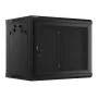 Seinäasennettava kaappi LANBERG WF01-6409-23B 9U, 60 kg, IP20, 600×450×512 mm, musta