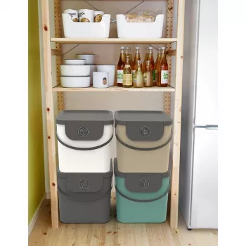 Jäteastia rotho Albula 40 l suorakaiteen muotoinen muovi, vihreä, 40 l, 400×358×340 mm
